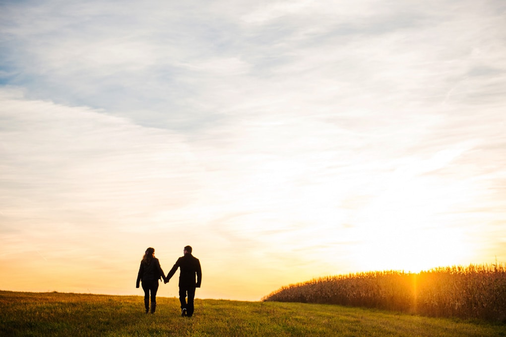 Wolfville Engagement Photography, Cornfields, Sunset