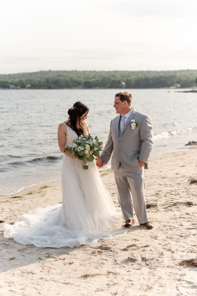 Hubbards Barn Wedding Couple at the beach